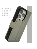 Groen Bookcase Hoesje 2 en 1 iPhone 15 Pro &ndash; Lederen Look & Kaartvak | Telefoonstar.nl