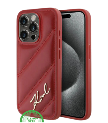 iPhone 16 Pro Luxe Leren Hoesje &ndash; Rood | Elegant, Stevig en Stijlvol Design