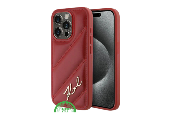 iPhone 16 Pro Luxe Leren Hoesje – Rood | Elegant, Stevig en Stijlvol Design