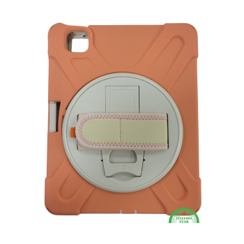 Shockproof Kinder Hoes iPad Air 4 10.9 (2020) – 360° Draaibare Standaard & Handstrap – Oranje