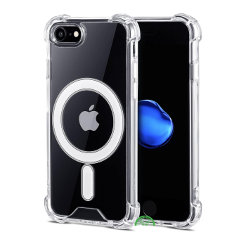 Transparant Hoesje voor iPhone SE Antishock MagSafe, Magnetisch, Slank & Krasbestendig