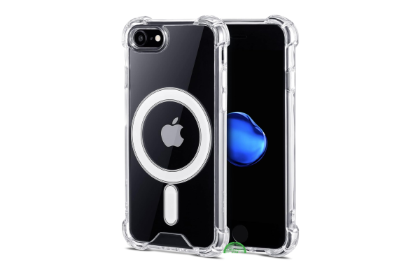 Transparant Hoesje voor iPhone SE Antishock MagSafe, Magnetisch, Slank & Krasbestendig