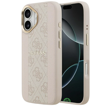 Hoesje iPhone 17 Beige met Goudkleurige Camera-Rand