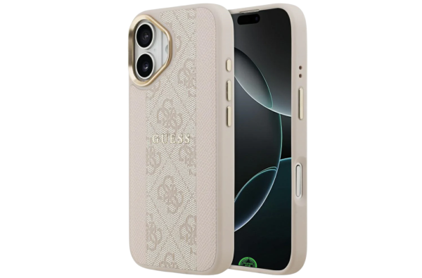 Hoesje iPhone 17 Beige met Goudkleurige Camera-Rand