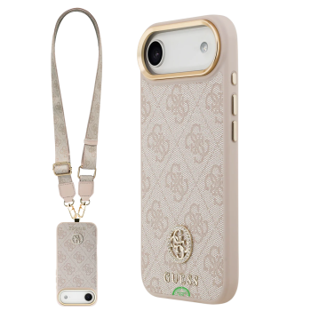 Hoesje voor iPhone 17 Air Beige met Koord en Camera Bescherming