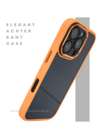 iPhone 16 Pro Oranje Hoesje Met Transparante Achterkant Stevige Bescherming