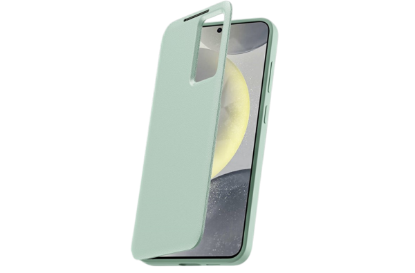 Samsung Galaxy S26 Ultra Licht Groen Lederlook Hoesje Smart View Cover