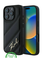 iPhone 16 Pro Luxe Leren Hoesje &ndash; Zwart | Elegant, Stevig en Stijlvol Design