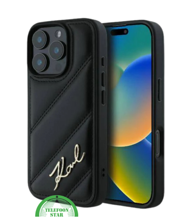 iPhone 16 Pro Luxe Leren Hoesje &ndash; Zwart | Elegant, Stevig en Stijlvol Design