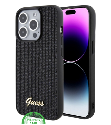 iPhone 15 Pro Design Hoesje &ndash; Modern Zwart met Structuur