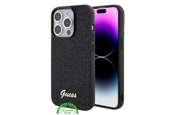 iPhone 15 Pro Design Hoesje – Modern Zwart met Structuur