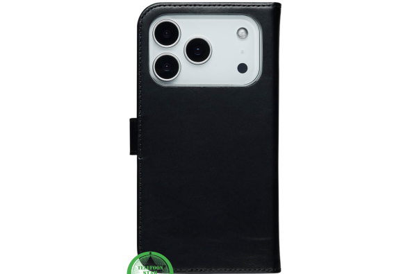 Zwart Bookcase Hoesje voor iPhone 17 Pro – Luxe & Volledige Bescherming