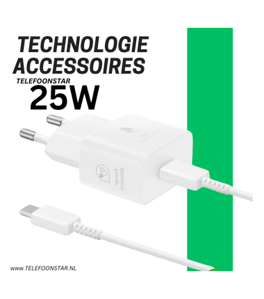 OpladerStar Reislader 25W Super Fast Charging Met USB C Kabel