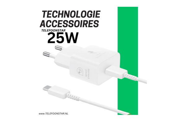 OpladerStar Reislader 25W Super Fast Charging Met USB C Kabel