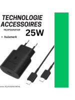 OpladerStar Fast Charger Travel Adapter 25W Inclusief USB C Kabel (100cm) Zwart