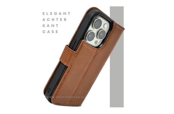 iPhone 15 Pro 2-in-1 Bookcase Hoesje Bruin – Magnetisch & Stijlvol | Telefoonstar
