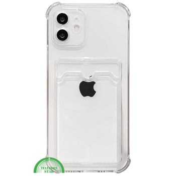 Transparant Hoesje met Kaarthouder voor iPhone 12 Mini – Handig, Slank & Shockproof