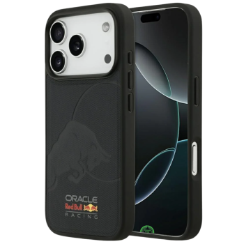 Hoesje voor iPhone 17 Pro Zwart met Sportieve carbon look achterkant