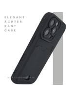 iPhone 16 Pro Zwart Hoesje Met Kaarthouder Stevige Bescherming Rugcover