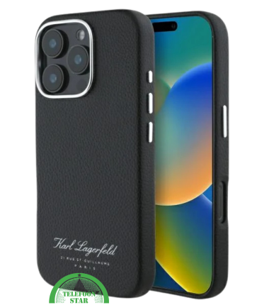 iPhone 16 Pro Leren Hoesje &ndash; Zwart | Luxe Bescherming met Tijdloos Design