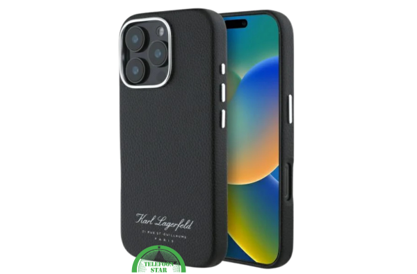 iPhone 16 Pro Leren Hoesje – Zwart | Luxe Bescherming met Tijdloos Design