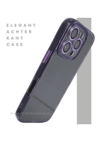 iPhone 16 Pro Max Paars Hoesje Transparante Achterkant Elegante Bescherming