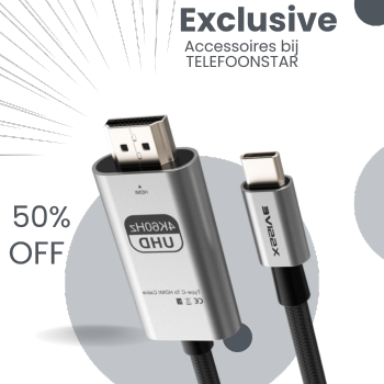 USB-C naar HDMI Kabel – 4K 60Hz – Plug & Play – Sluit je telefoon, tablet of laptop direct aan op je TV