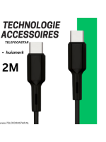 USB-C naar USB-C Kabel &ndash; 2 Meter &ndash; Snel Opladen & Data Sync &ndash; Zwart &ndash; Extra Sterk
