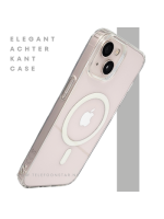 ClearMag Halo &ndash; Transparant iPhone 13 / 14 Hoesje met Witte Magneetring | Telefoonstar.nl