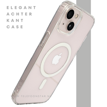 ClearMag Halo – Transparant iPhone 13 / 14 Hoesje met Witte Magneetring | Telefoonstar.nl