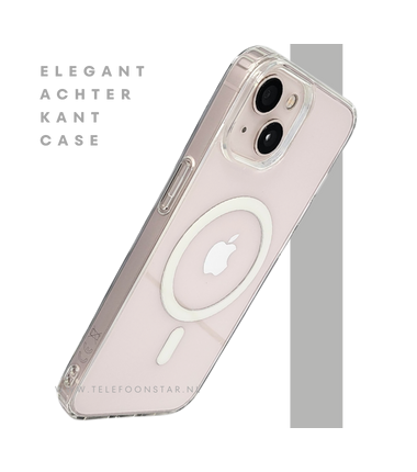 ClearMag Halo – Transparant iPhone 13 / 14 Hoesje met Witte Magneetring | Telefoonstar.nl