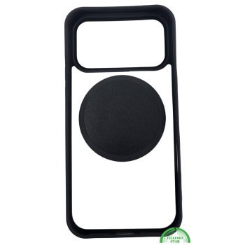 Mat Zwart iPhone 17 Pro Max Hoesje met Draaibare Ringstandaard