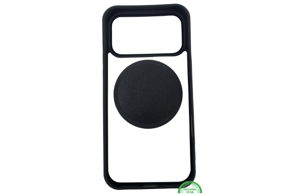 Mat Zwart iPhone 17 Pro Max Hoesje met Draaibare Ringstandaard