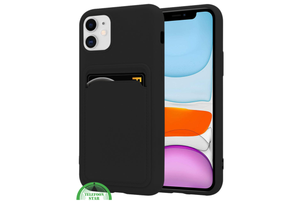 Hoesje voor iPhone 12 Mini – Transparant met Kaarthouder,Handig, Slank & Shockproof