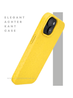 iPhone 15 Hoesje &ndash; Geel met Spikkelstructuur | Fris, Duurzaam & Beschermend
