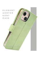 Mintgroen Bookcase Hoesje iPhone 13 en 14 Wallet Case met Magneetsluiting | &euro;14,95