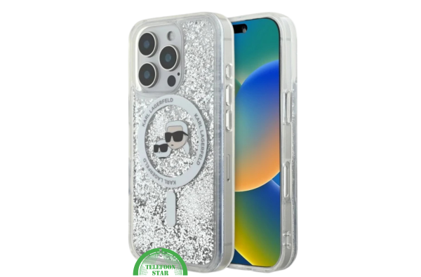 iPhone 16 Pro Glitter Hoesje – Transparant Zilver | Luxe Bescherming met Sprankelende Stijl