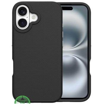 Hoesje voor iPhone 16 Zwart Anti-Slip Bescherming – Sterk, Slank & Gripvast