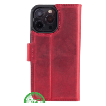 Rood Bookcase Hoesje iPhone 14 Pro Max – Luxe & 360° Bescherming | Telefoonstar