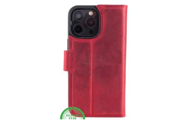 Rood Bookcase Hoesje iPhone 14 Pro Max – Luxe & 360° Bescherming | Telefoonstar