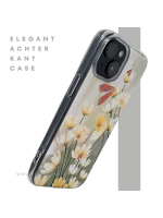 iPhone 15 Hoesje &ndash; Transparant Met Bloemen & Vlinderprint | Elegant, Natuur & Uniek