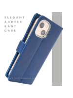 Donkerblauw Bookcase Hoesje iPhone 13 / 14 &ndash; Magneetsluiting en Pasjesvakken | &euro;14,95