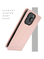Bookcase Hoesje iPhone 16 Pro Max Roze &ndash; Elegante Wallet Case met Pasjeshouder