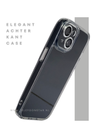 iPhone 15 Hoesje &ndash; Transparant Met Zwarte Achterkant | Minimalistisch & Stijlvol
