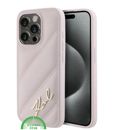 iPhone 16 Pro Luxe Leren Hoesje &ndash; Roze | Elegant, Stevig en Stijlvol Design