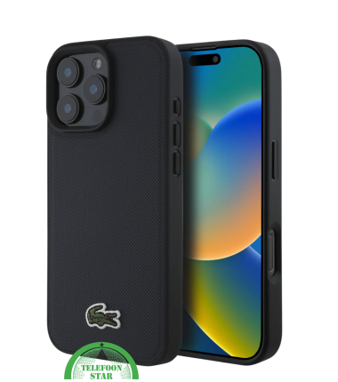 Hoesje voor iPhone 16 Pro Max Zwart – Luxe Bescherming met Stijlvolle Textuur