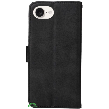 Bookcase Hoesje voor iPhone SE Zwart, Stijlvol, Functioneel & 360° Bescherming