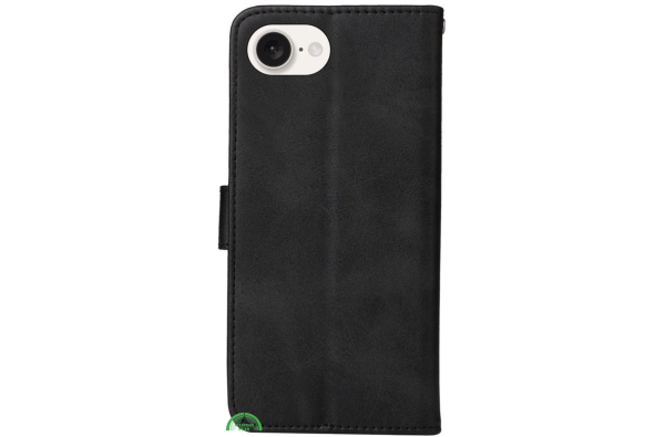 Bookcase Hoesje voor iPhone SE 2022 Zwart, Stijlvol, Functioneel & 360° Bescherming