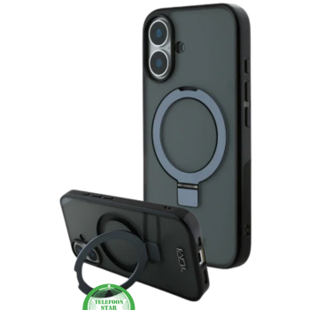 Transparant Hoesje met Metalen Ringhouder voor iPhone 16 – Sterke Bescherming & Handige Standfunctie