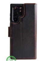 Backcover Hoesje voor S25 Ultra -Donker Bruin